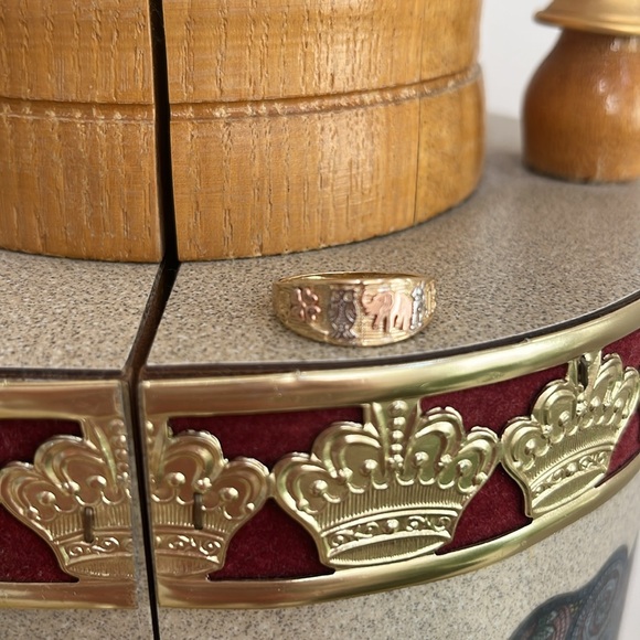 14k Solid Yellow Gold Elephant Ring sz 5 6 7 8 9 - Picture 6 of 14